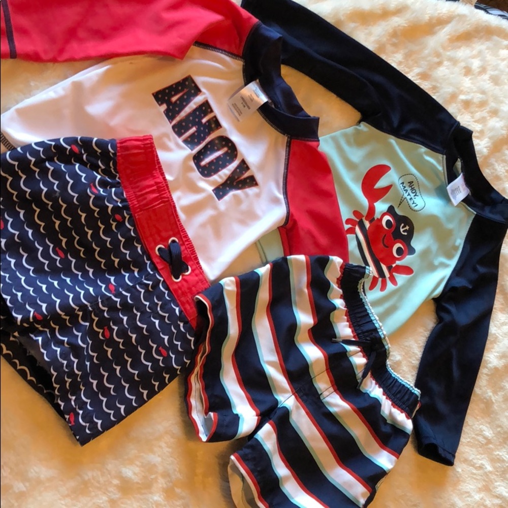 Boys swim set lot! EUC 9-12 and 12-18 month sizes